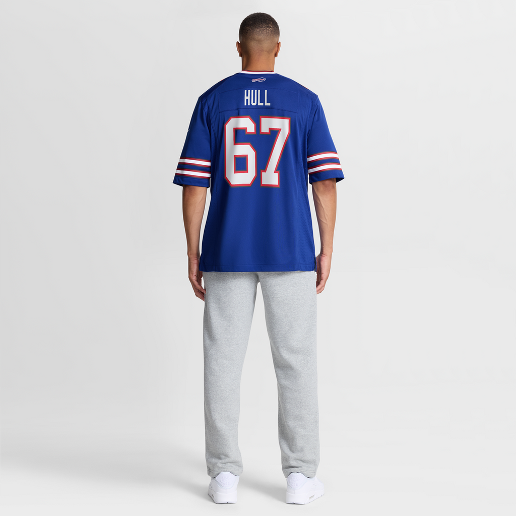 Kent Hull Buffalo Bills Game Retired Player Jersey - Royal
