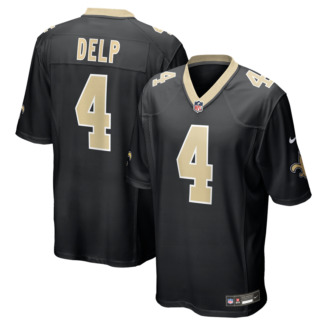 Oscar Delp New Orleans Saints Team Game Jersey - Black