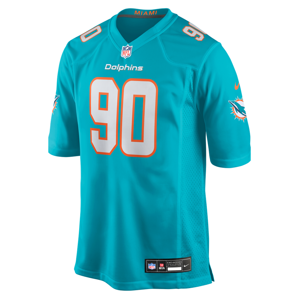 Kenneth Grant Miami Dolphins Team Game Jersey - Aqua