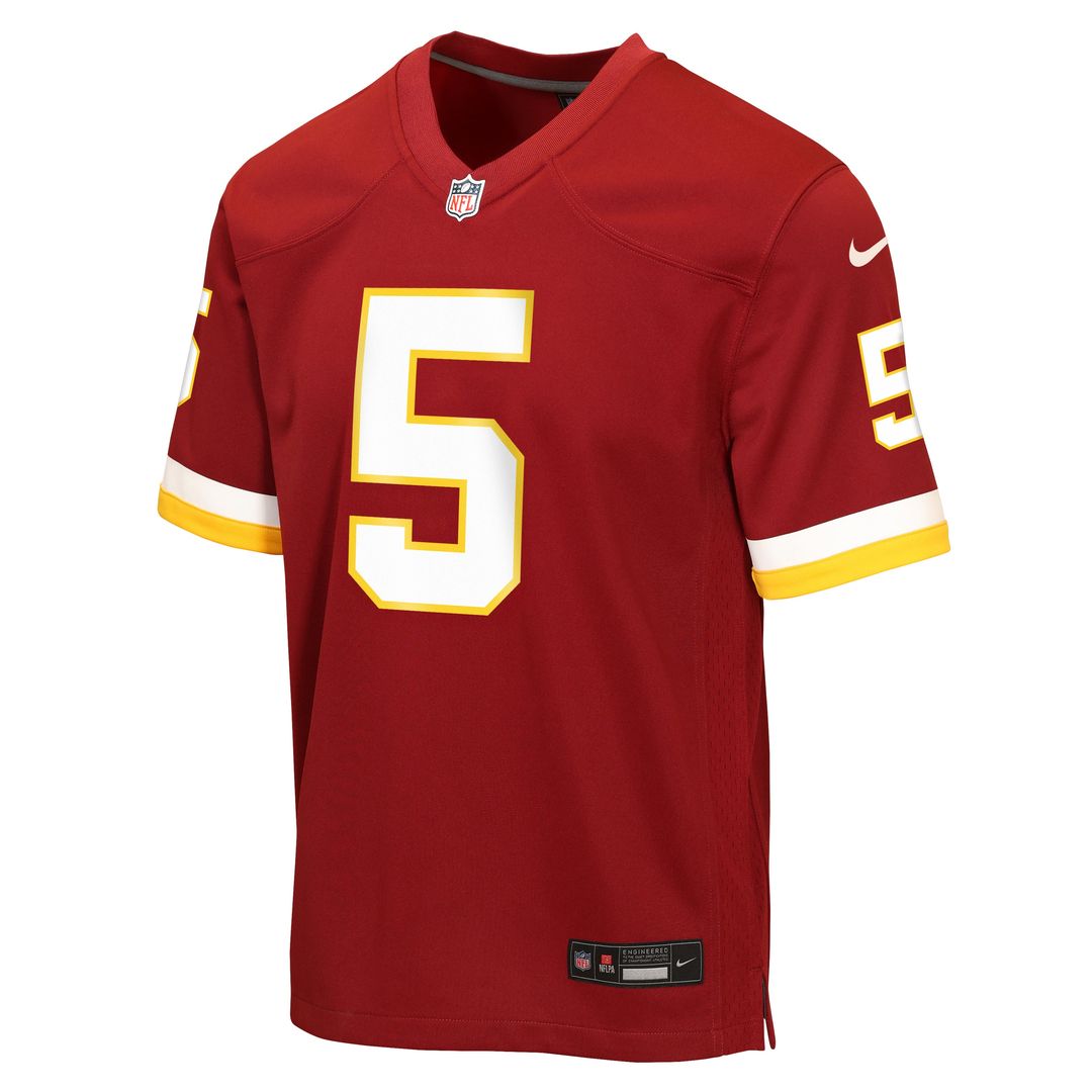 Jayden Daniels Washington Commanders Youth Game Jersey - Burgundy
