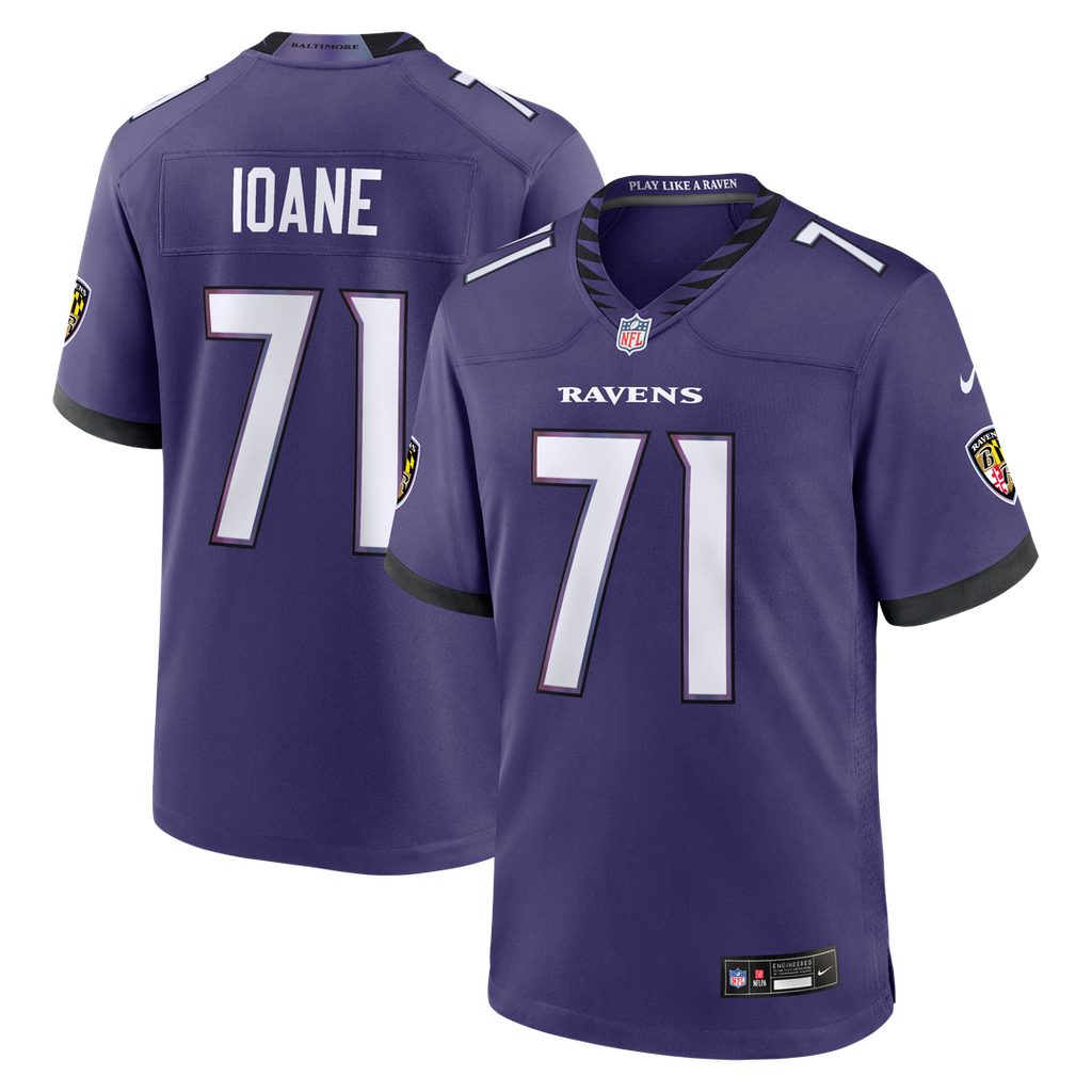 Olaivavega Ioane Baltimore Ravens Team Game Jersey - Purple