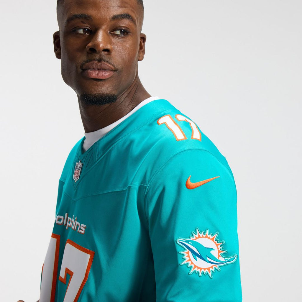 Jaylen Waddle Miami Dolphins Team Vapor F.U.S.E. Stitched Limited Jersey - Aqua