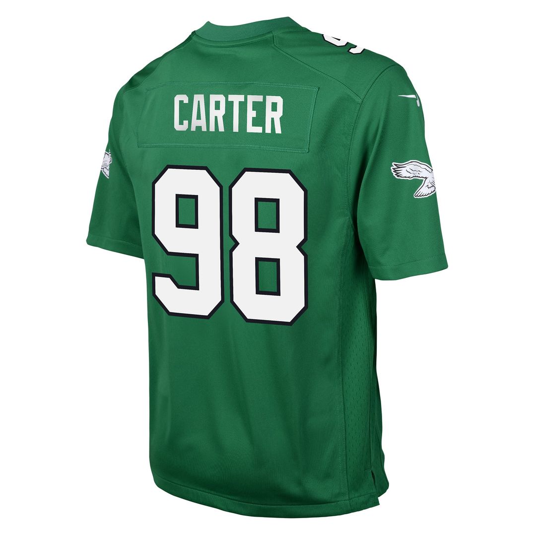 Jalen Carter Philadelphia Eagles Youth Game Jersey - Kelly Green