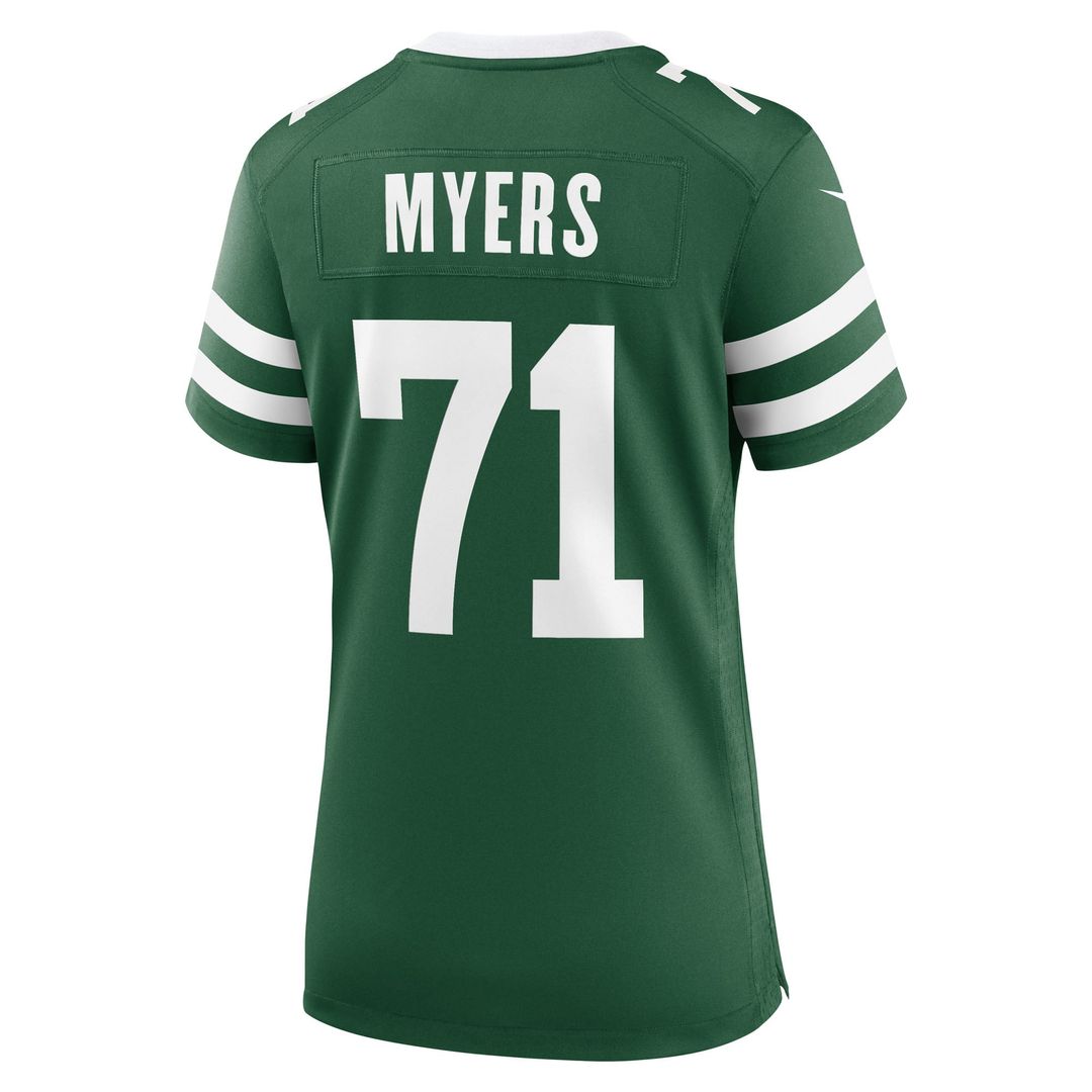 Josh Myers New York Jets Women's Game Jersey - Legacy Green