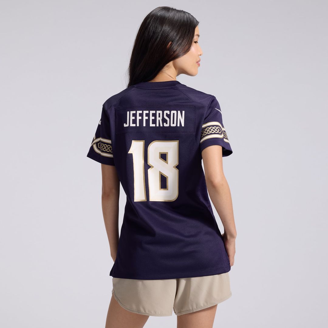 Justin Jefferson Minnesota Vikings Women's 2026 Rivalries Collection Game Jersey - Purple
