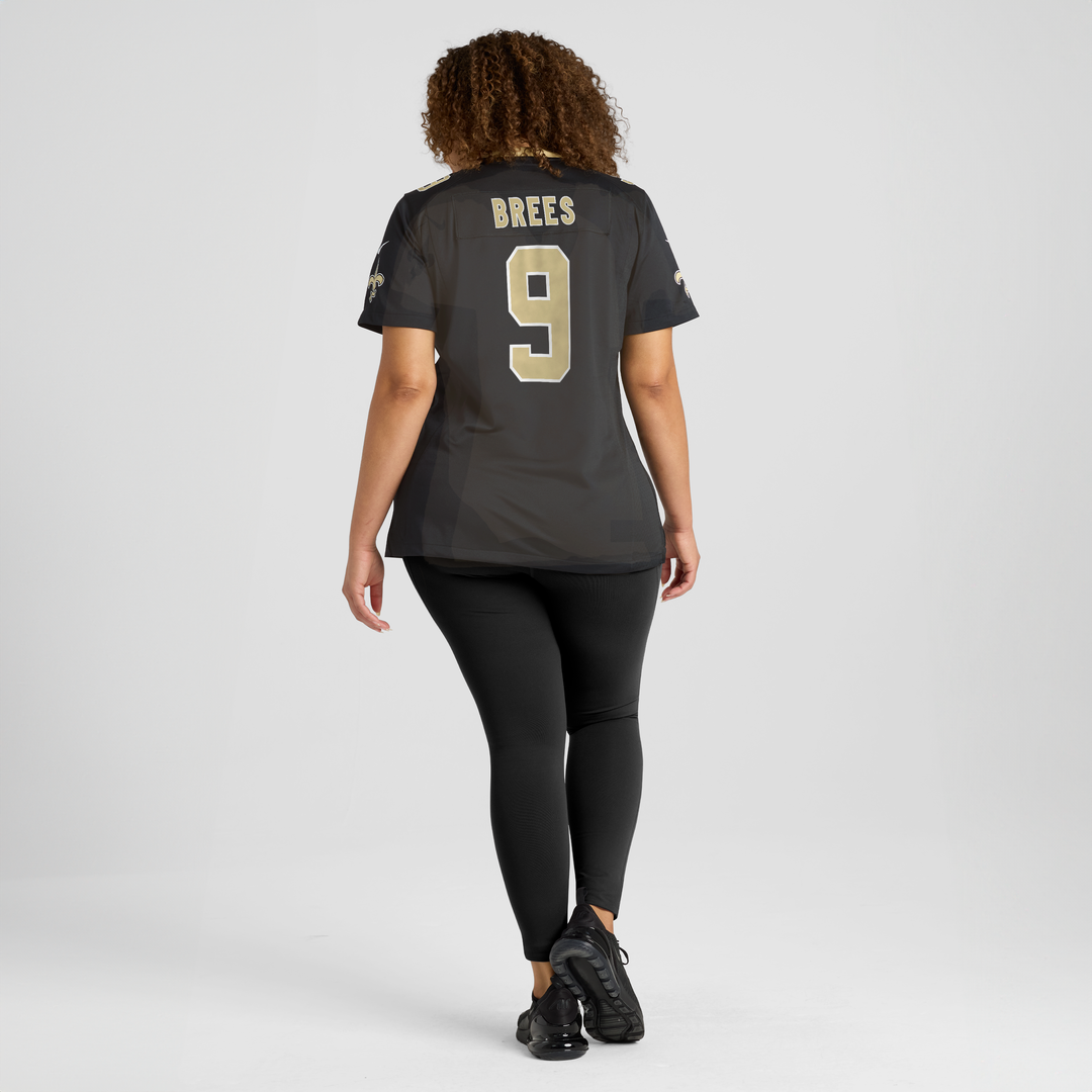 Drew Brees New Orleans Saints Women's Team Game Jersey - Black