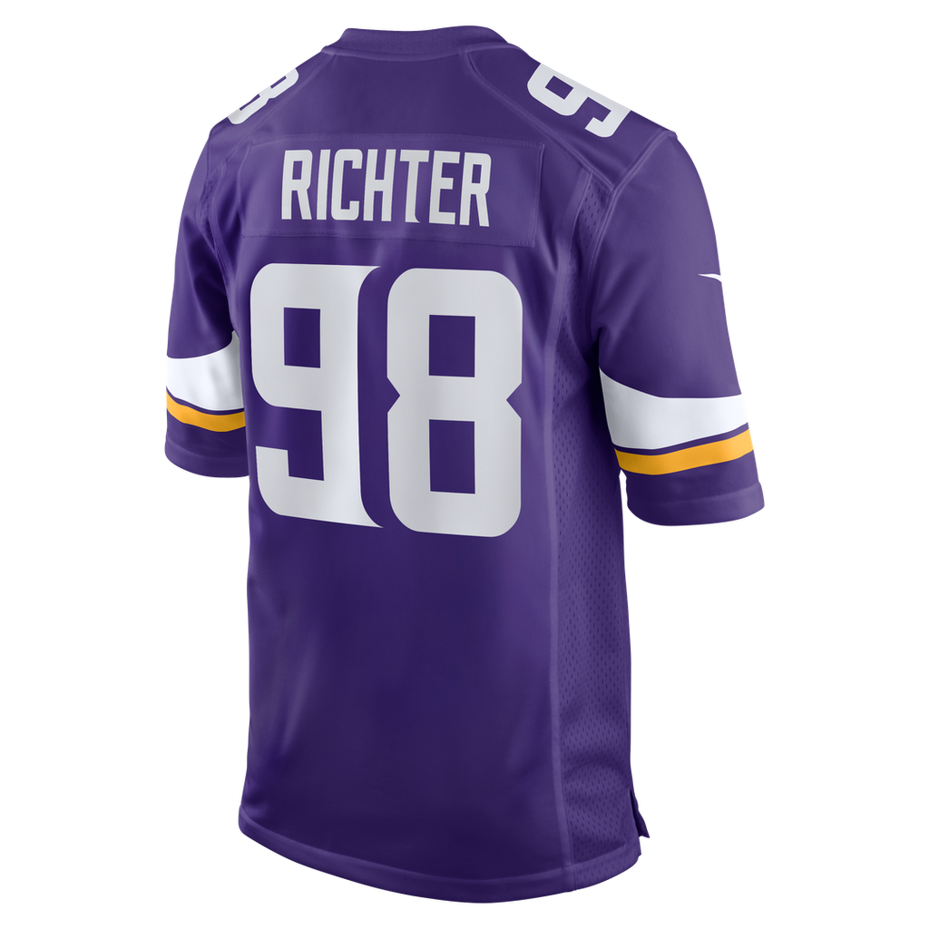 Bo Richter Minnesota Vikings Team Game Jersey - Purple