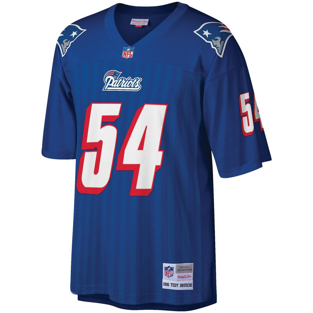 Tedy Bruschi New England Patriots Big & Tall 1996 Retired Player Replica Jersey - Royal