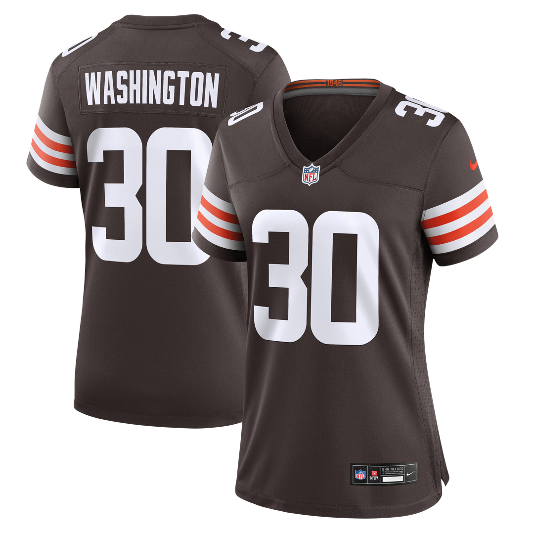 Zion Washington Cleveland Browns Women's Team Game Jersey - Brown