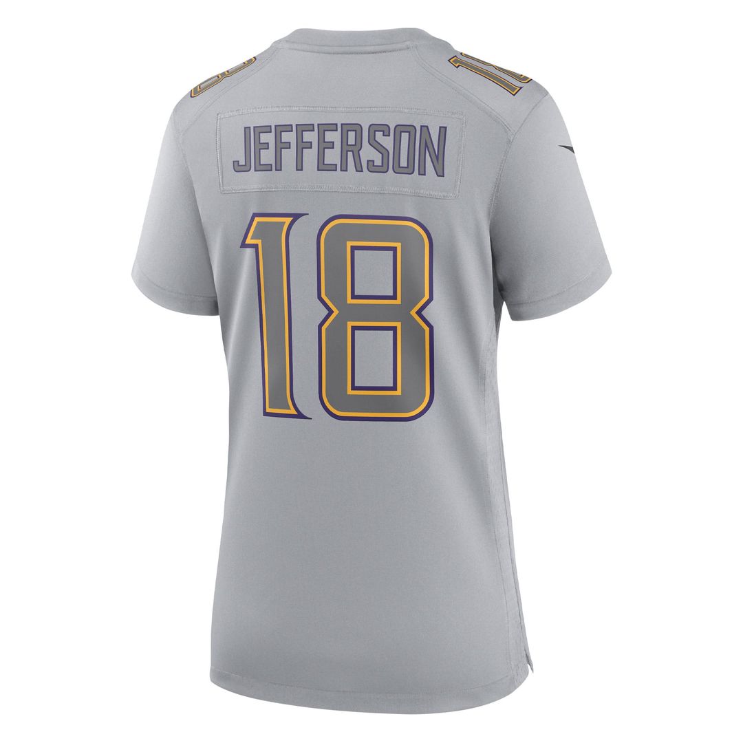 Justin Jefferson Minnesota Vikings Women's Atmosphere Fashion Game Jersey - Gray