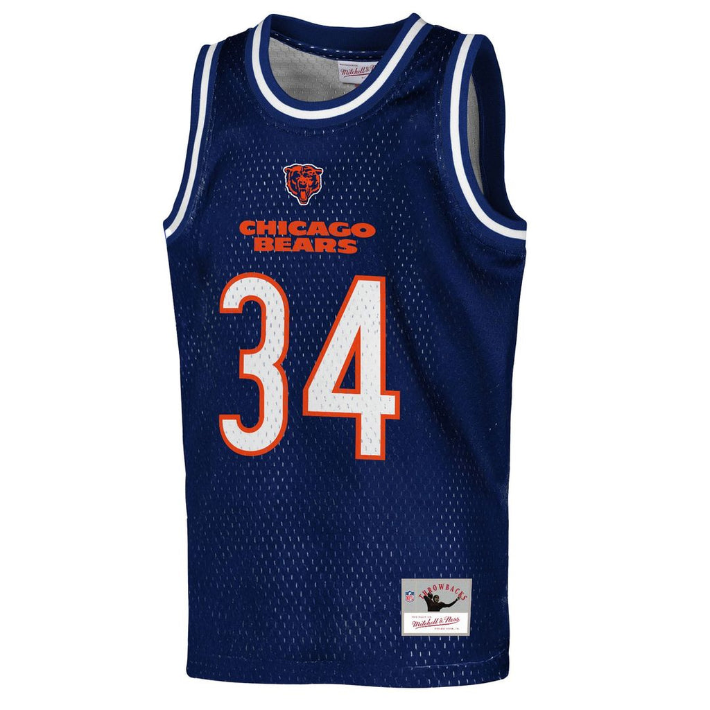 Walter Payton Chicago Bears Youth Retired Player NFL Basketball Fashion Jersey - Navy