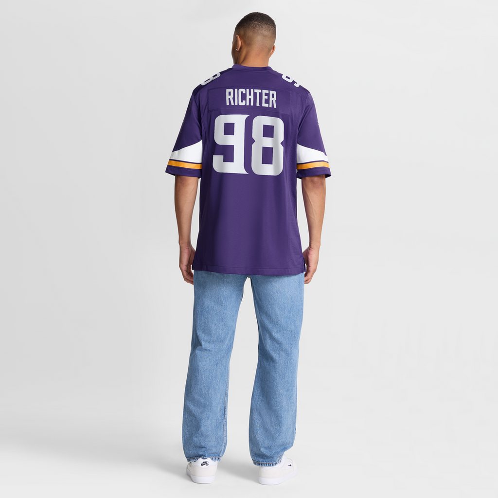 Bo Richter Minnesota Vikings Team Game Jersey - Purple