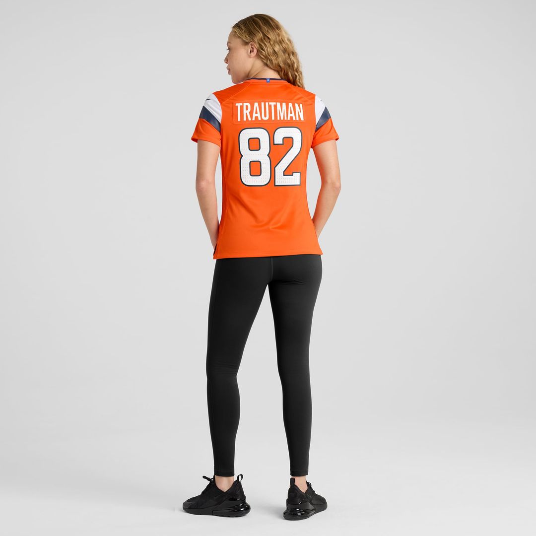 Adam Trautman Denver Broncos Women's Team Game Jersey - Orange