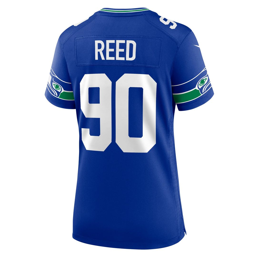 Jarran Reed Seattle Seahawks Women's Throwback Player Game Jersey - Royal