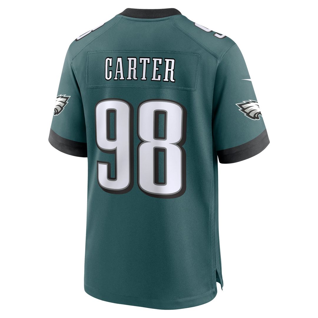 Jalen Carter Philadelphia Eagles Team Game Jersey - Midnight Green