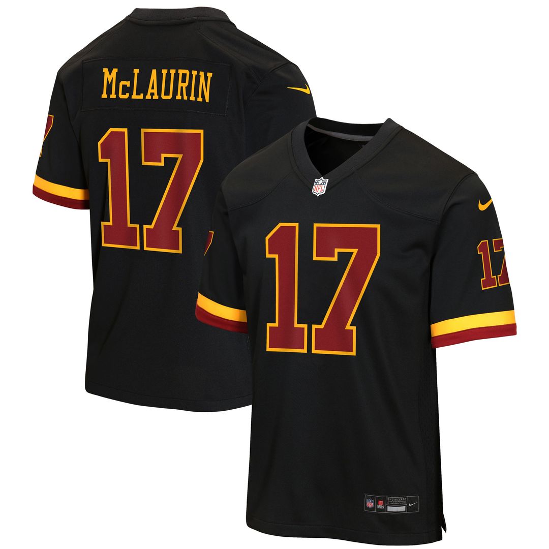 Terry McLaurin Washington Commanders Youth Hail Raiser Alternate Game Jersey - Black