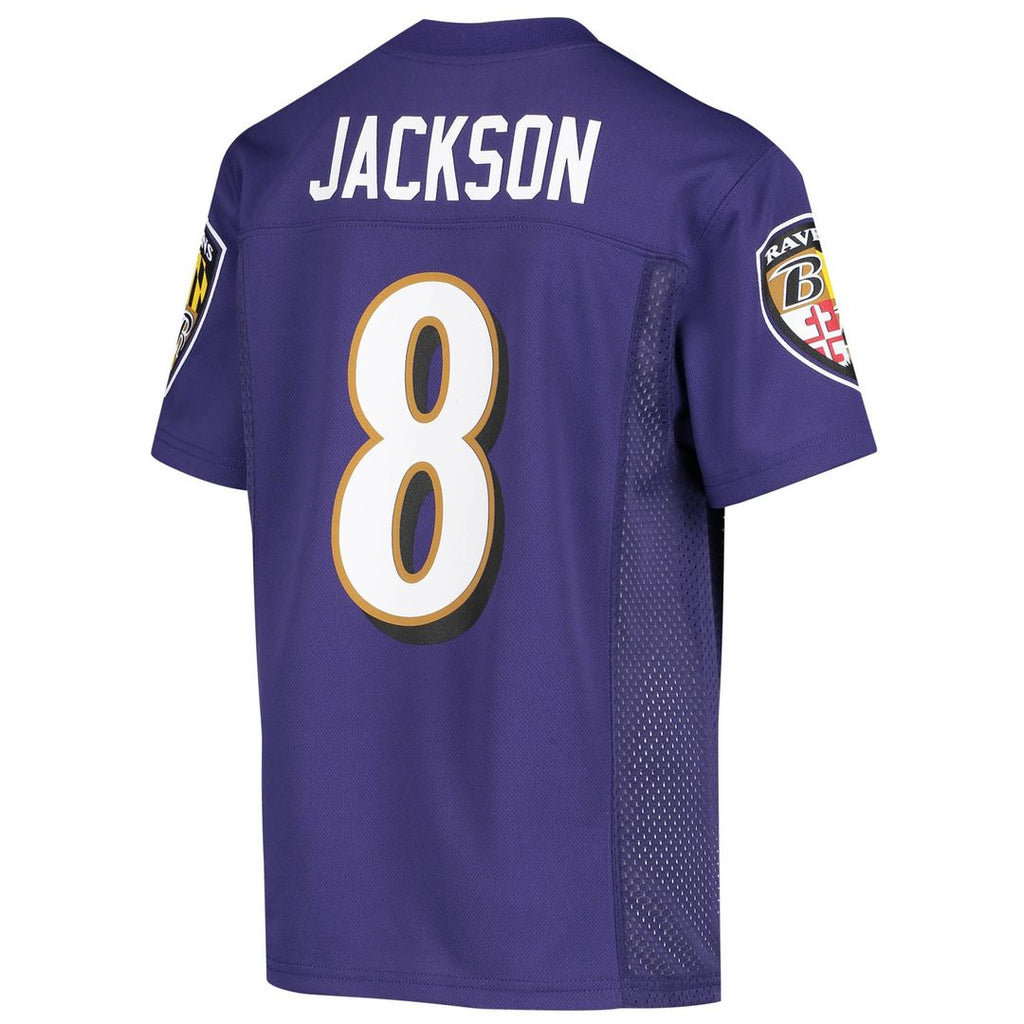 Lamar Jackson Baltimore Ravens Youth Replica Jersey - Purple
