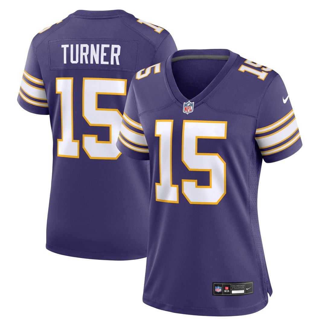 Dallas Turner Minnesota Vikings Women's Alternate Game Jersey - White