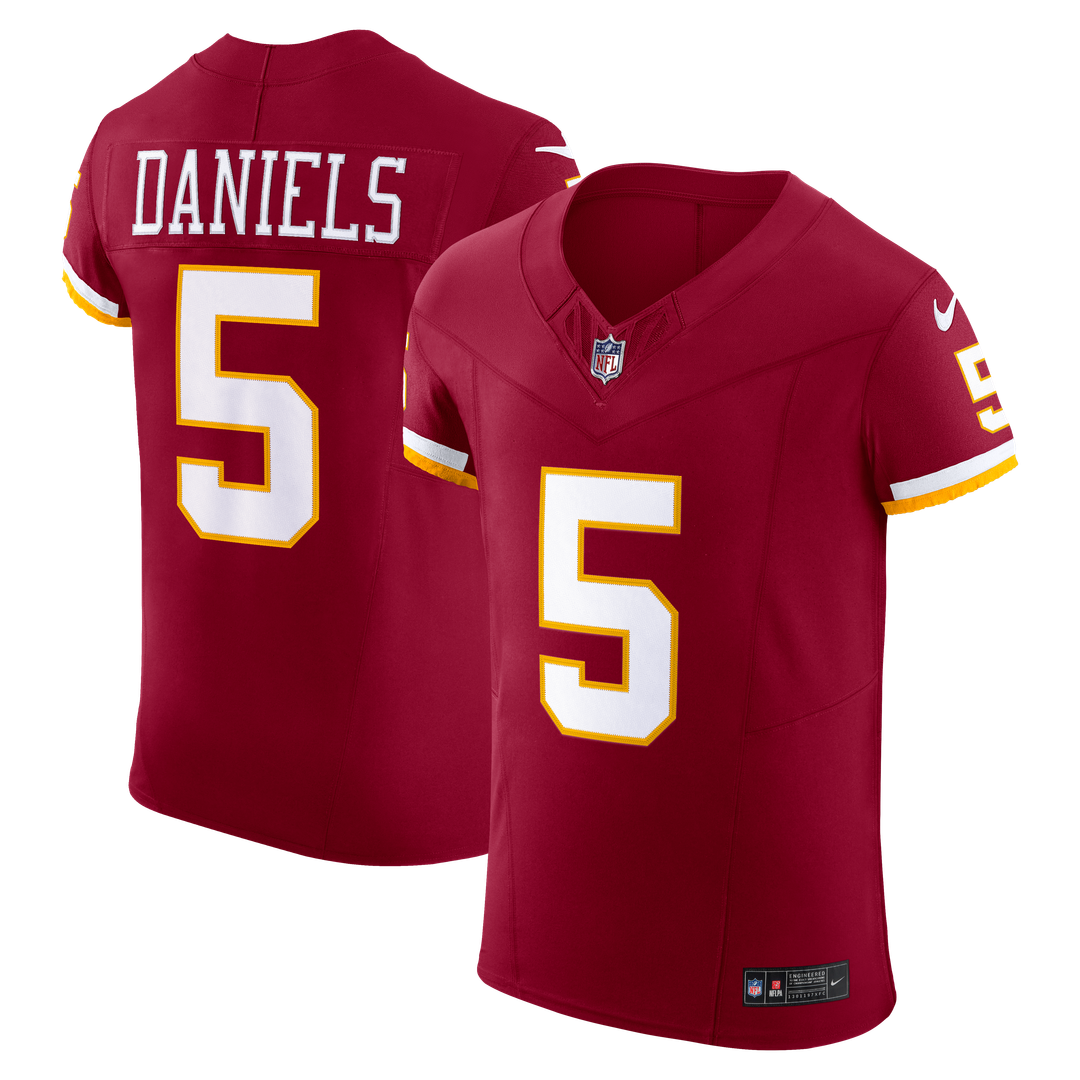 Jayden Daniels Washington Commanders Team Vapor F.U.S.E. Elite Jersey - Burgundy