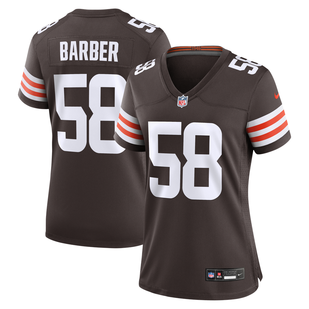 Austin Barber Cleveland Browns Women's Team Game Jersey - Brown