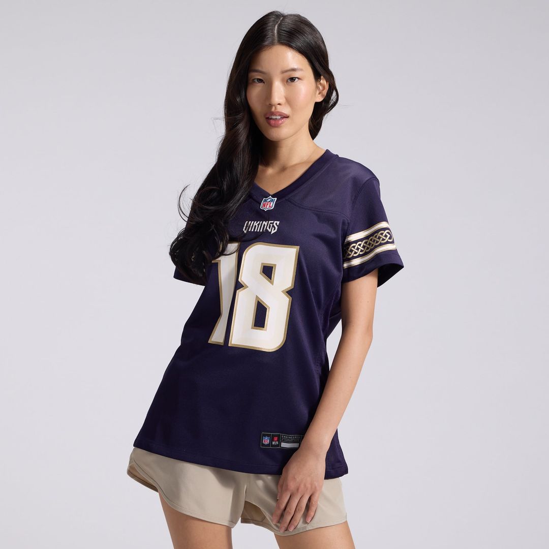 Justin Jefferson Minnesota Vikings Women's 2026 Rivalries Collection Game Jersey - Purple