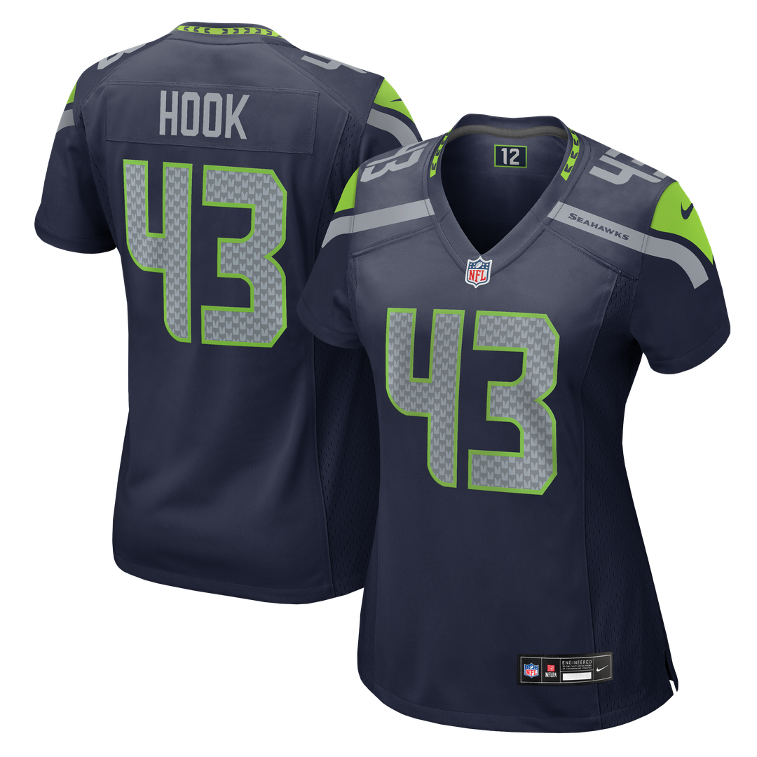 Maxen Hook Seattle Seahawks Women's Team Game Jersey - College Navy