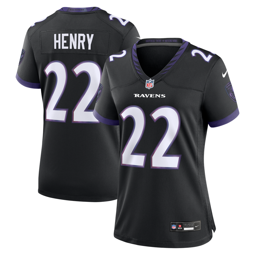 Derrick Henry Baltimore Ravens Women's Team Game Jersey - Purple