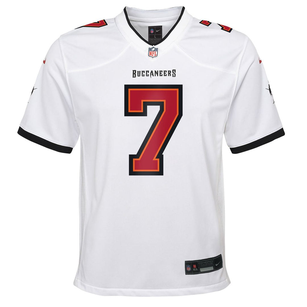 Bucky Irving Tampa Bay Buccaneers Youth White Game Jersey - White