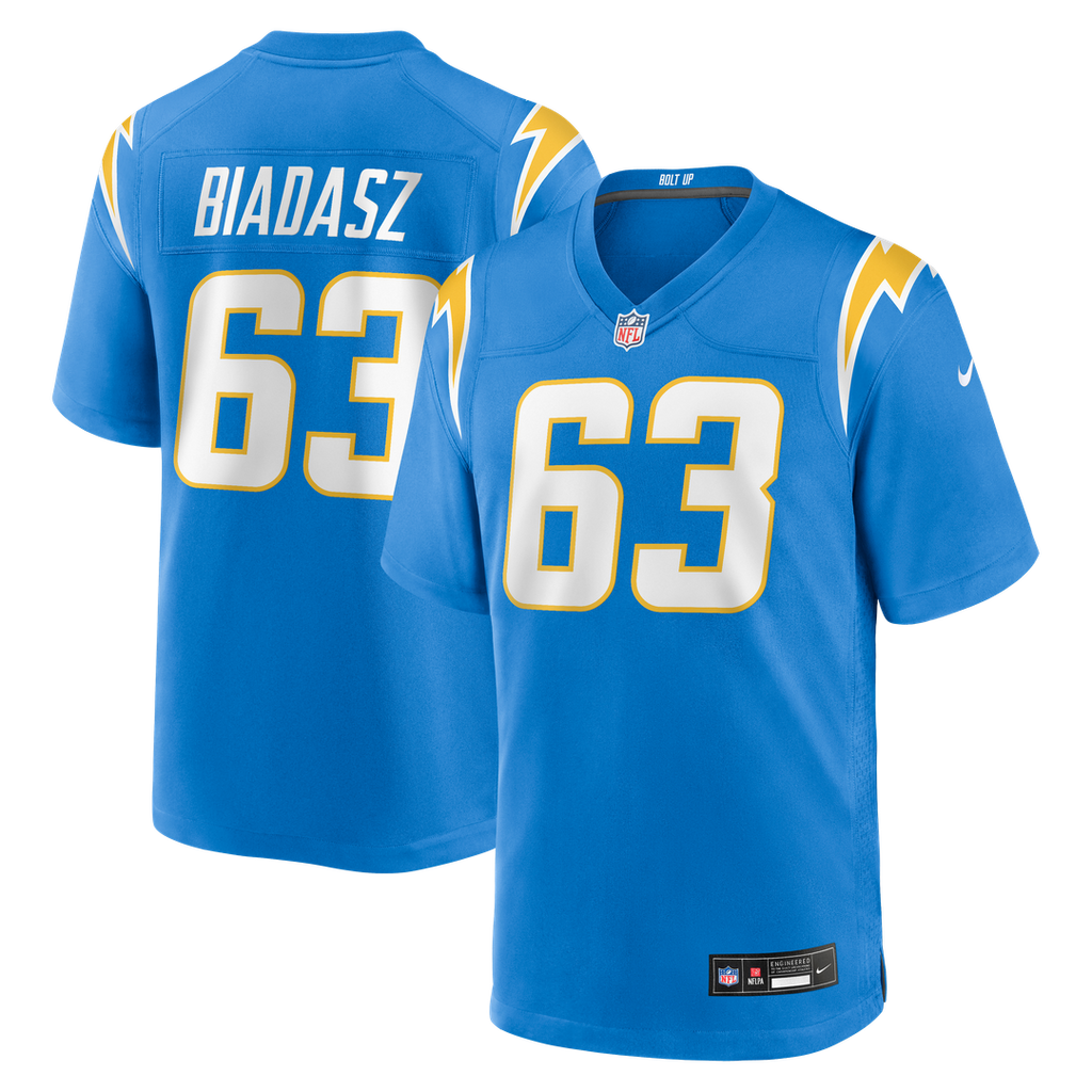 Tyler Biadasz Los Angeles Chargers Team Game Jersey - Powder Blue