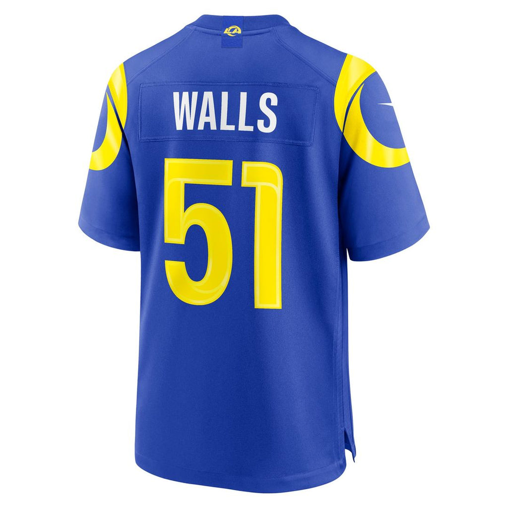 Eddie Walls III Los Angeles Rams Game Jersey - Royal