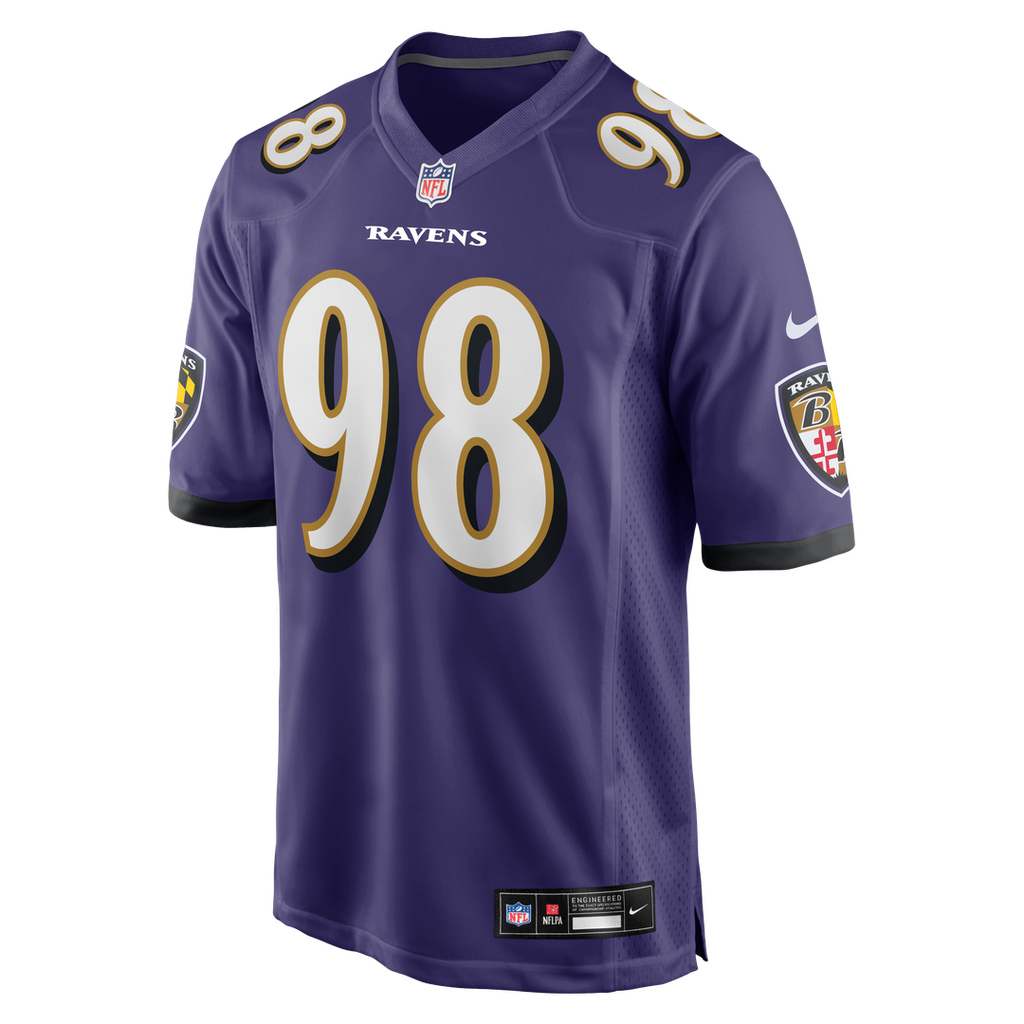 Tony Siragusa Baltimore Ravens Game Retired Player Jersey - Purple