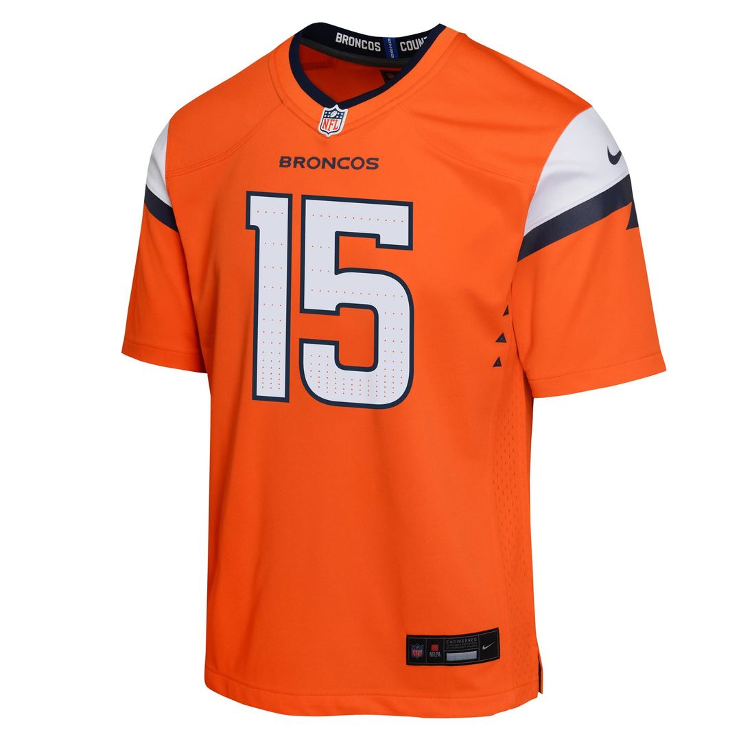 Nik Bonitto Denver Broncos Youth Alternate Game Jersey - Orange