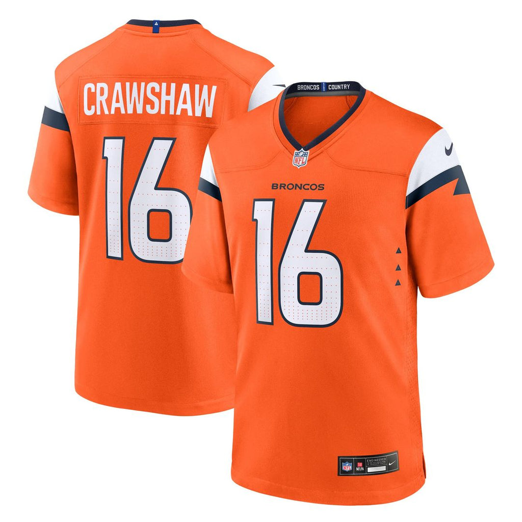 Jeremy Crawshaw Denver Broncos Team Game Jersey - Orange