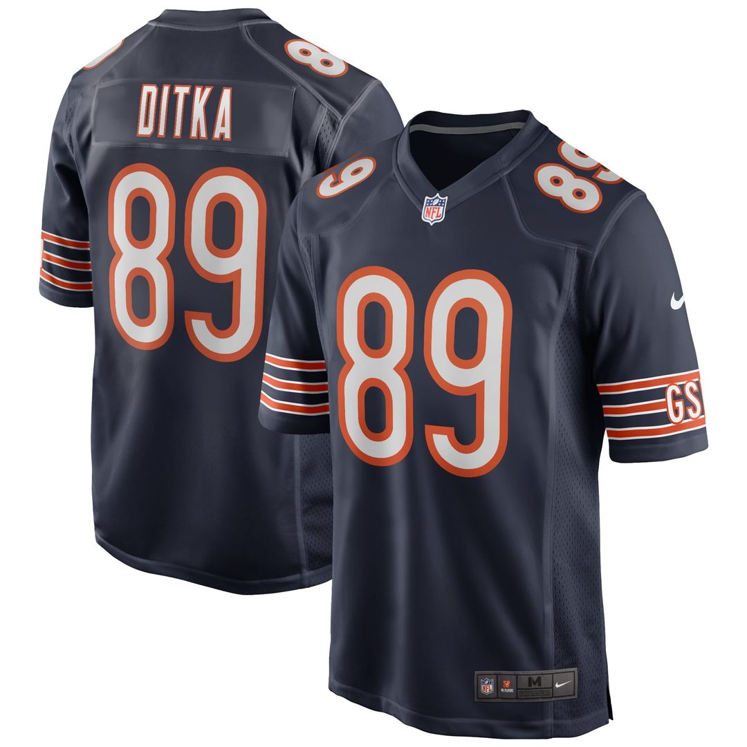 Mike Ditka Chicago Bears Game Retired Player Jersey - Navy