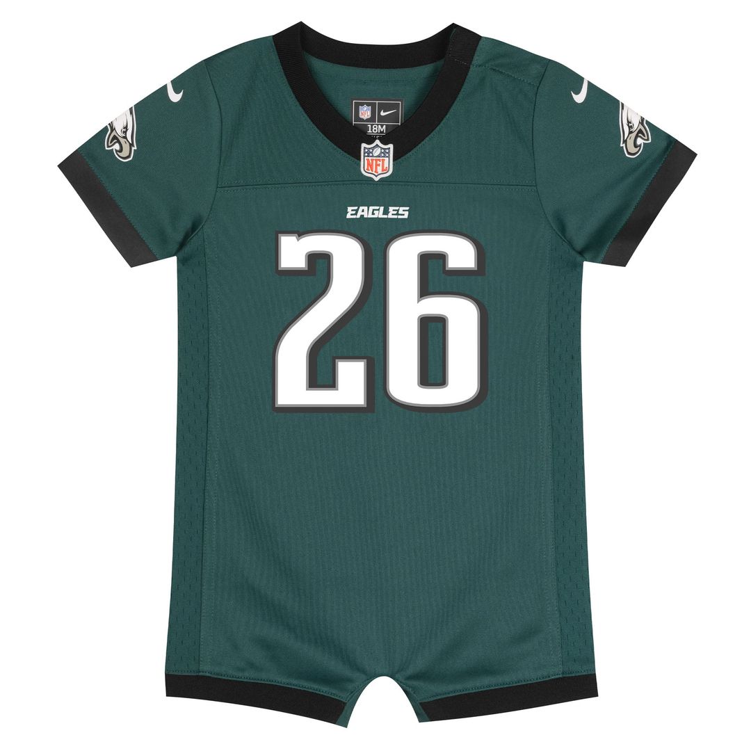 Saquon Barkley Philadelphia Eagles Newborn Romper Game Jersey - Midnight Green