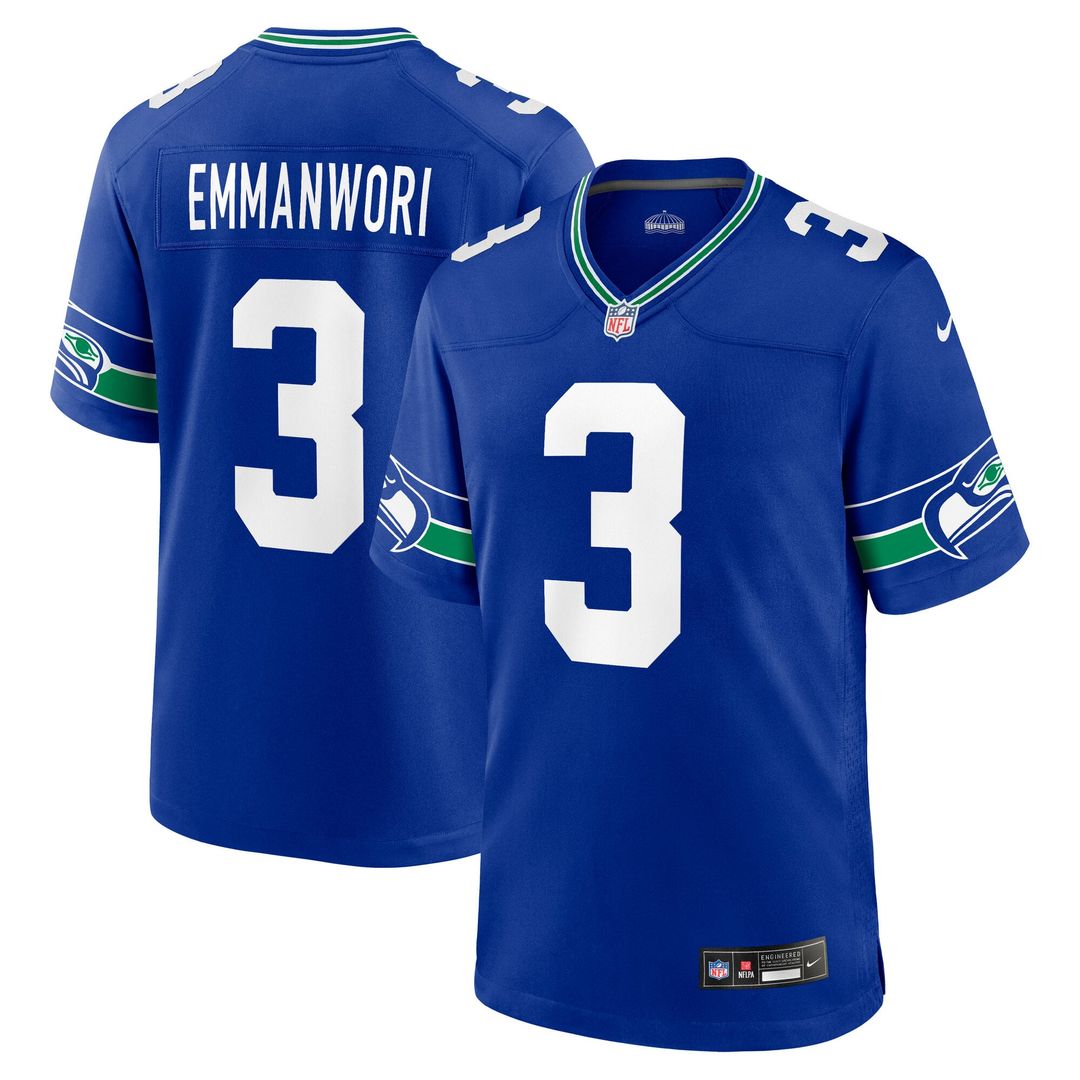 Nick Emmanwori Seattle Seahawks Team Game Jersey - College Navy