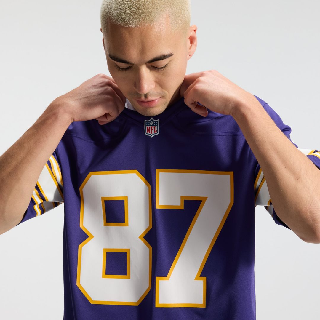 T.J. Hockenson Minnesota Vikings Classic Player Game Jersey - Purple