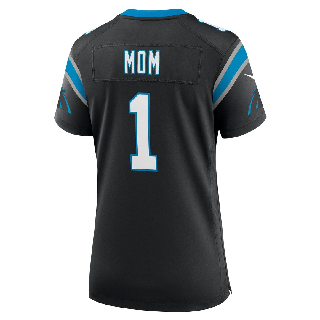 Number 1 Mom Carolina Panthers Women's Game Jersey - Black