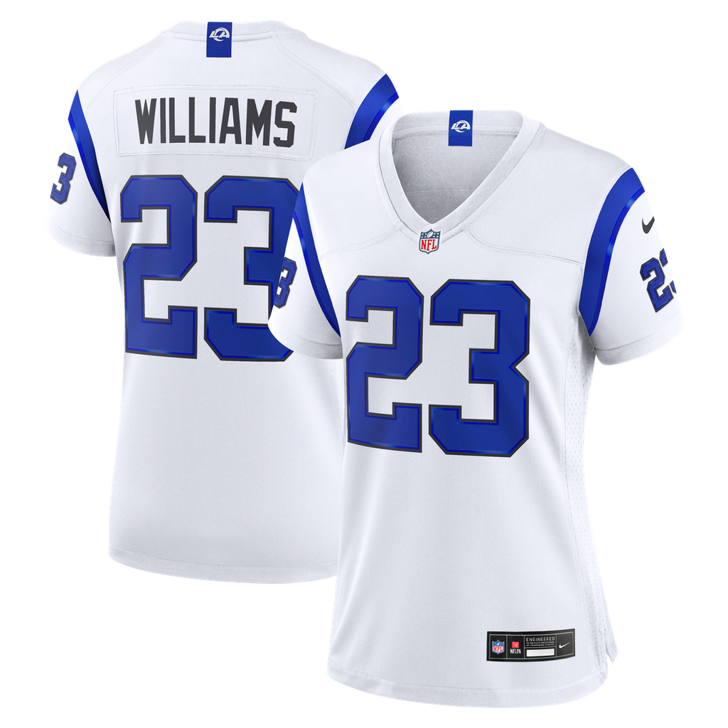 Kyren Williams Los Angeles Rams Women's Fearsome White Game Jersey