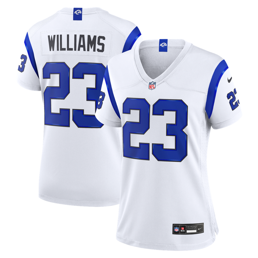 Kyren Williams Los Angeles Rams Women's Fearsome White Game Jersey